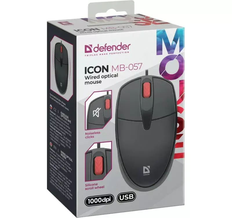 Проводная тихая мышь DEFENDER MB-057 Photo 2