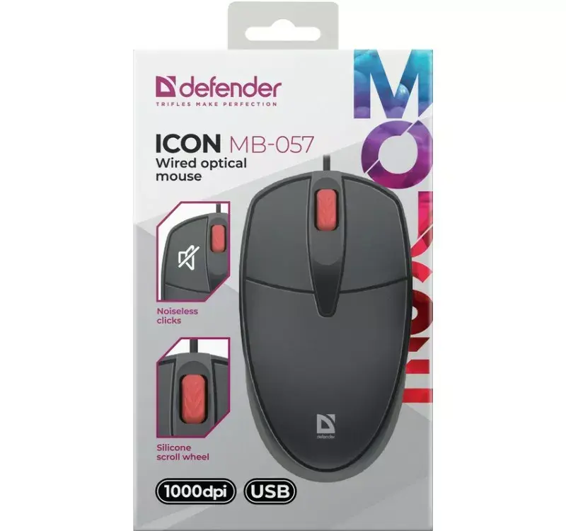 Проводная тихая мышь DEFENDER MB-057 Photo 3