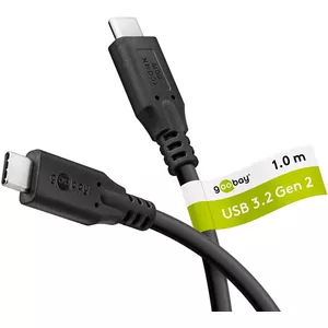 Goobay 74205 USB kabelis USB 3.2 Gen 1 (3.1 Gen 1) 1 m USB C Melns