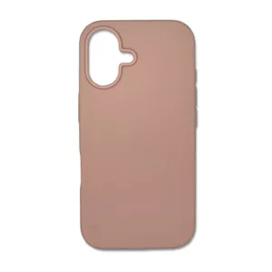 Мягкий силиконовый чехол-накладка Riff для Apple iPhone 16 — Powder Pink, тонкий