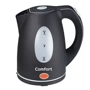 Elektriskā tējkanna Comfort 1.5l 2000W melna ar LED apgaismojumu