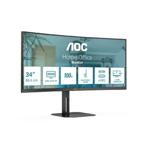 Монитор AOC V5 CU34V5C/BK/23 34" Wide Quad HD LED 3440 x 1440