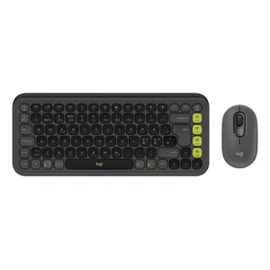 Комбо клавиатура мышь Logitech POP Icon QZERTY Bluetooth Мини Графит Зелёный