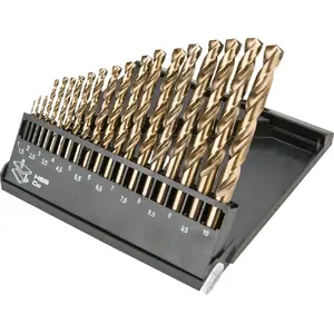 Drill bit set GRAPHITE 57H089, cobalt bits 1.5–10 mm, multiple sizes, metal drilling