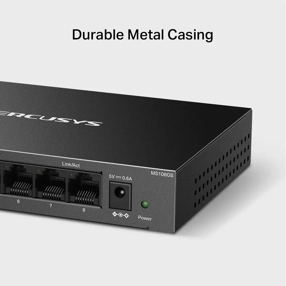Негерируемый коммутатор MERCUSYS MS108GS 8 портов Photo 4