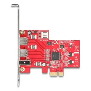 DeLOCK 90738 PCIe Firewire Adapter Internal IEEE 1394 Red