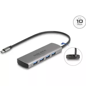USB хаб DeLOCK 64293 Type-C 10000 Mbit/s Серый