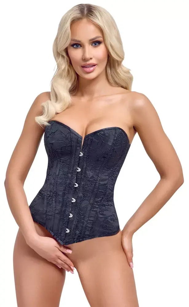 Корсет Cottelli Collection L чёрный без бретелей полноразмерный Photo 2