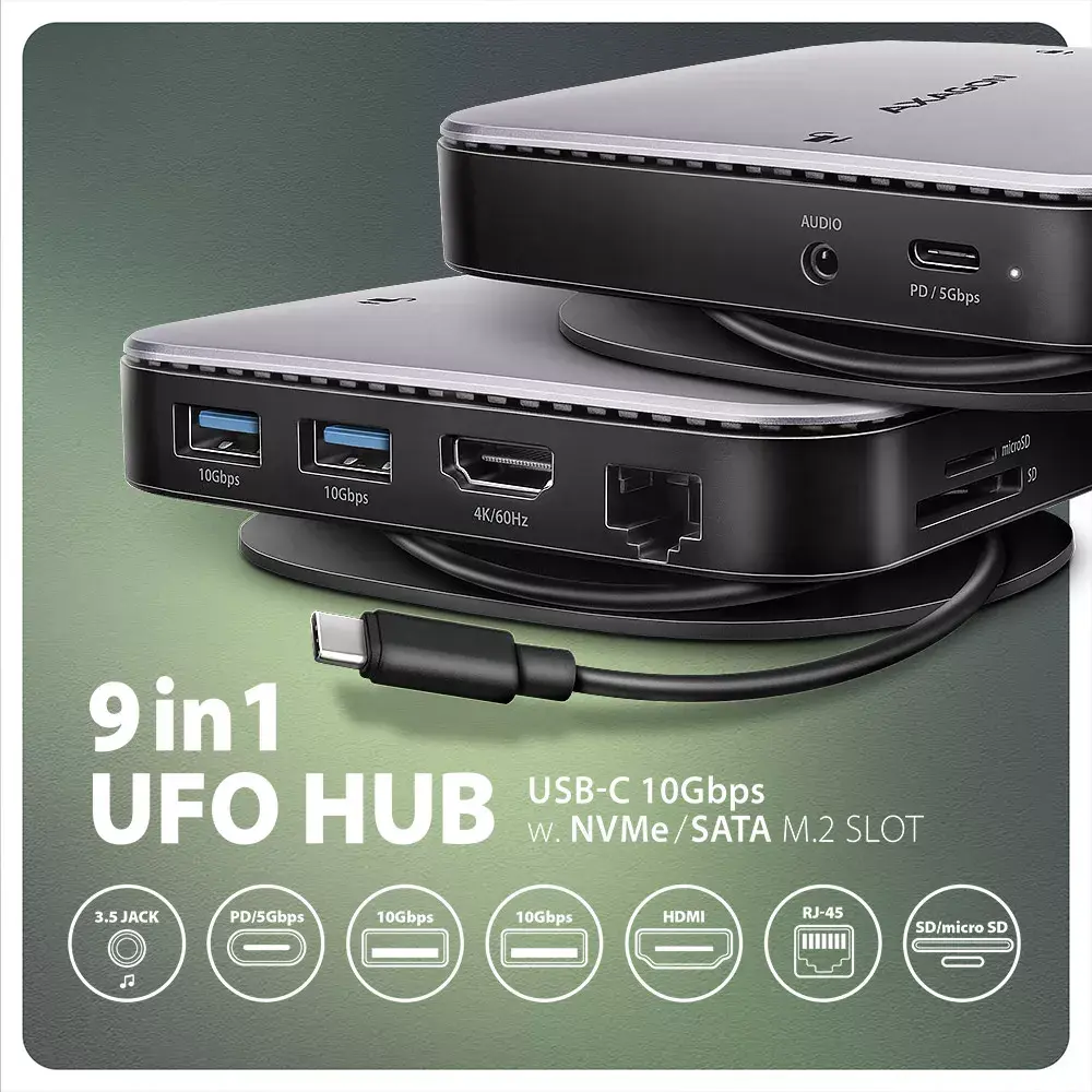 USB-C Хаб Axagon HMC-UFO Photo 2