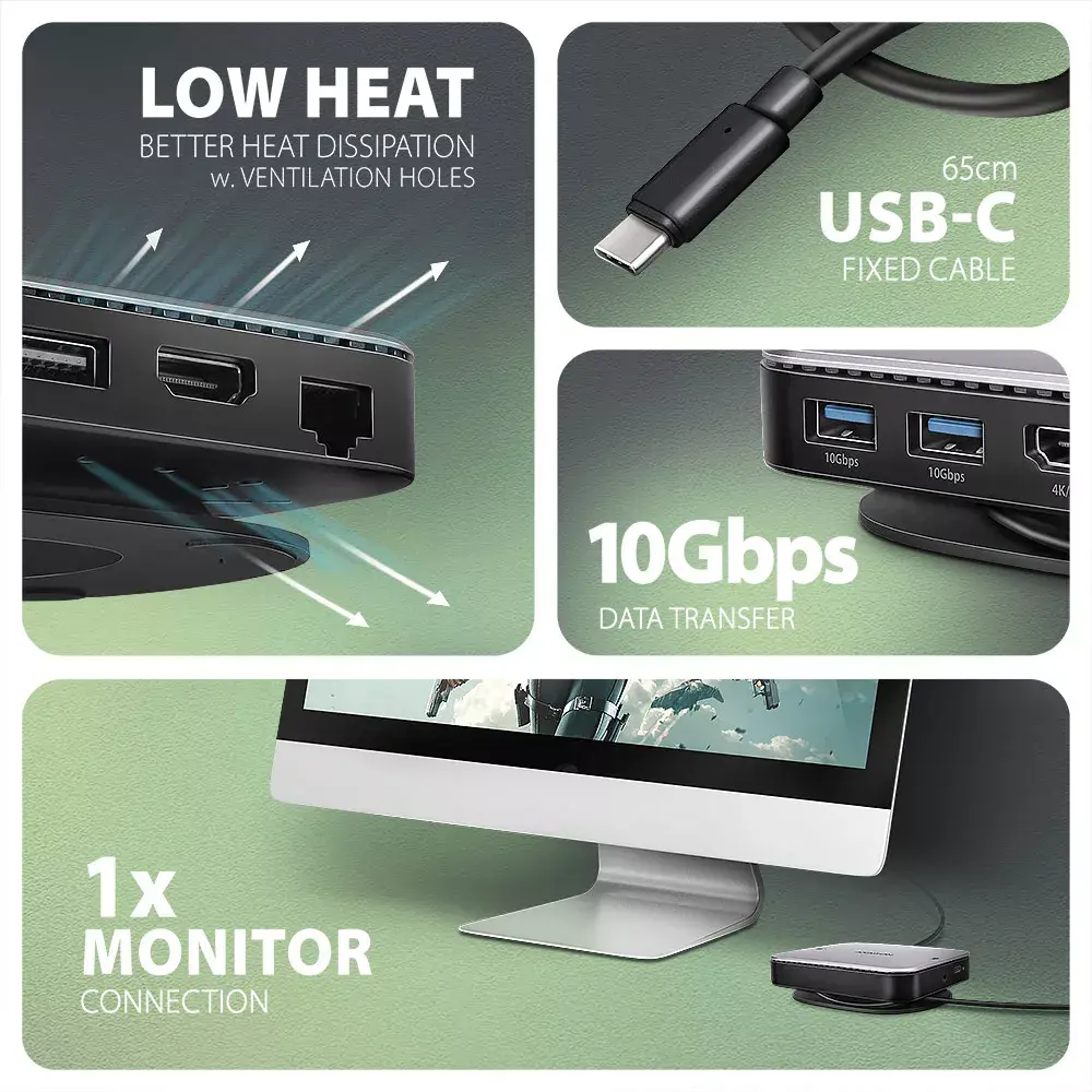 USB-C Хаб Axagon HMC-UFO Photo 5