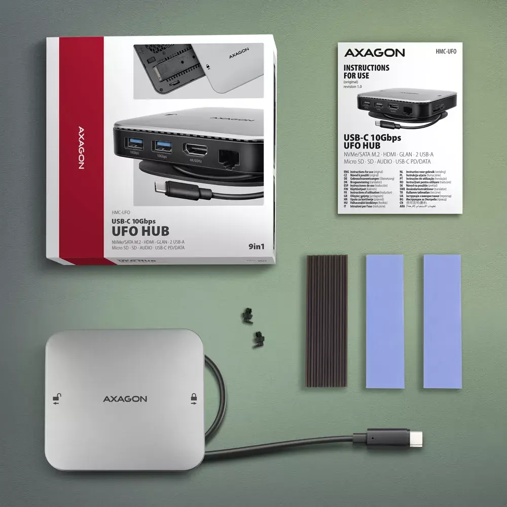 USB-C Хаб Axagon HMC-UFO Photo 10