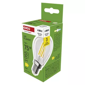 LED spuldze EMOS FLM MINI GL 7W 1055 lm E14 neitrāli balta