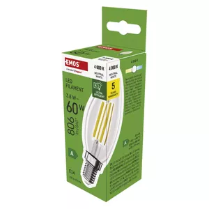 LED sveces spuldze EMOS 3.8W 806 lm E14 neitrāli balta A CLASS
