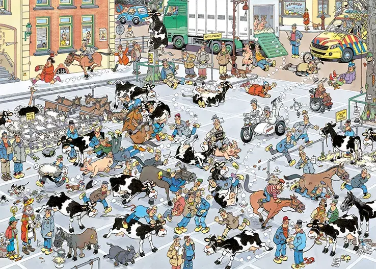 Jigsaw Puzzle Jan van Haasteren The Cattle Market Photo 2