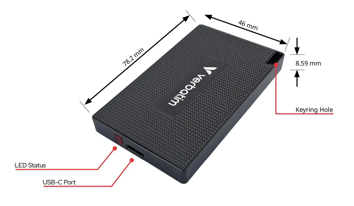 SSD Verbatim 512 GB Metal Mini Photo 10