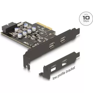 PCI Express x4 card DELOCK 90345 with 2 external USB Type-C ports