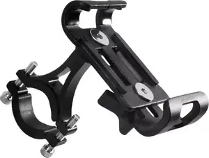 Scooter handlebar phone holder Strado (Black) — universal mount for handlebars