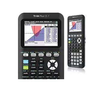 Grafiskais kalkulators Texas Instruments TI-84 Plus CE-T — galda, ar apgaismotu ekrānu, flash atmiņa, darbināms ar bateriju, melns