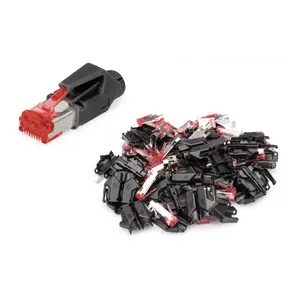 Модульный разъем Digitus Hirose CAT 6 TM 21 10 штук RJ-45 Мужской Черный Красный