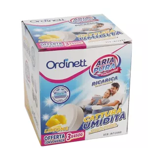 Таблетки-наполнитель для влагопоглотителя ORDINETT 450 г лимон, 3 шт. — сменный блок