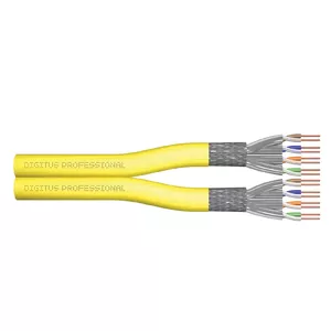 Монтажный сетевой кабель DIGITUS Cat.7A S/FTP дуплекс 500 м Cca, жёлтый