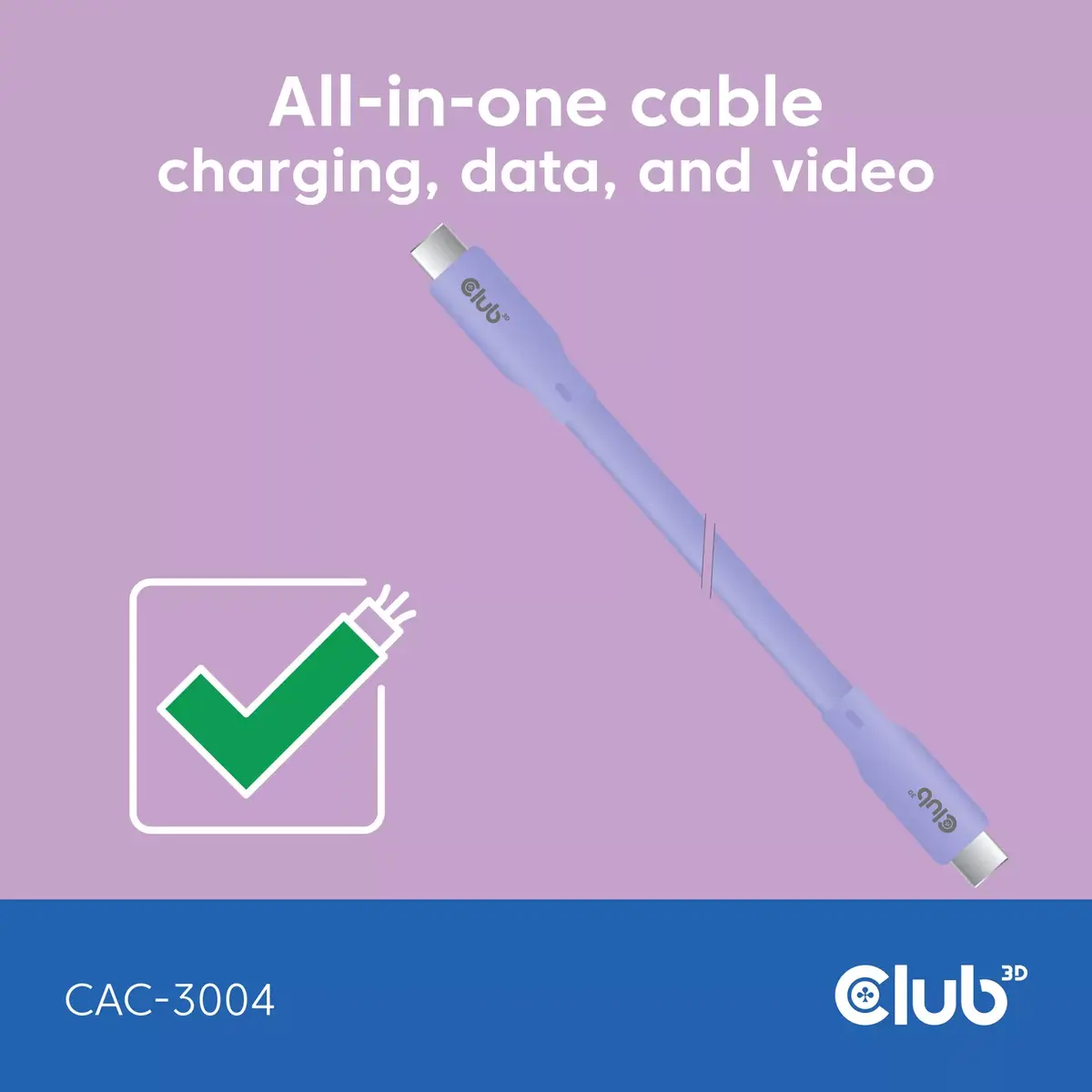 USB C kabelis CLUB3D CAC-3004 Photo 3