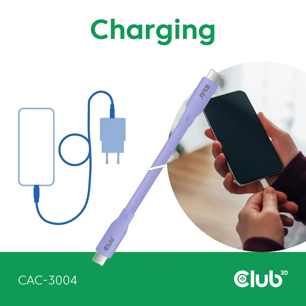 USB C kabelis CLUB3D CAC-3004 Photo 4