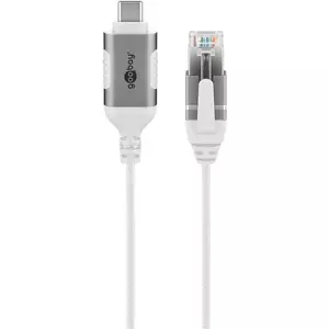 Goobay 74390 cable gender changer USB 3.1 type A RJ45 White
