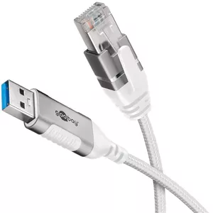 Goobay 74378 Cable Gender Changer USB 3.0 Type A RJ45 White