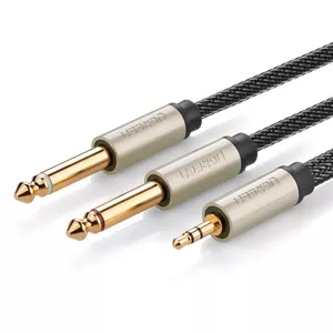 Audio Cable Ugreen 10613 1m 2x6.35mm 3.5mm Black
