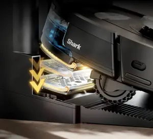 Робот-пылесос и швабра Shark PowerDetect NeverTouch Pro 2-in-1 черный и каменный цвет с автоматическим возвратом на базовую станцию и временем работы 110 мин