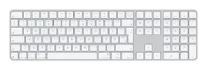 Apple Magic Keyboard MXK73DK/A Full-size Danish QWERTY White with Touch ID and Numeric Keypad Wired and Wireless