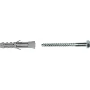Klimas Anchor Sleeve Plug KS-12/8x80 — plastic expansion dowel for masonry and concrete, 12 mm, length 80 mm