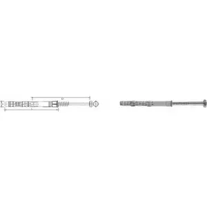 Frame anchor PGB KRP 10×200KL hex head screw, 10×200 mm, for fastening into concrete and masonry
