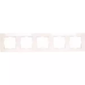 VIKO Fivefold Frame Karre Cream 90960274 — 5-gang decorative switch/socket frame, cream