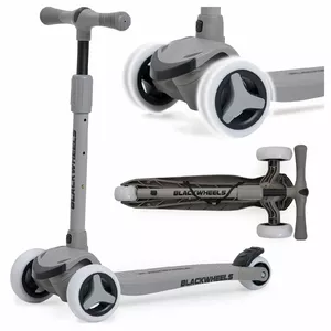 Трехколесный самокат Blackwheels Blink серый — складная конструкция, устойчивая управляемость, для детей