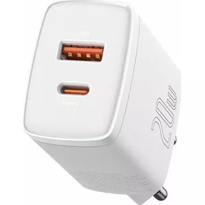 Сетевое зарядное устройство Baseus Compact 1x USB-A + 1x USB-C 3A, компактный адаптер