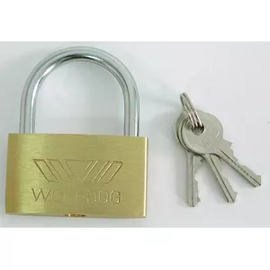 Padlock MEGA 24032, brass body, 30 mm shackle, includes 3 keys