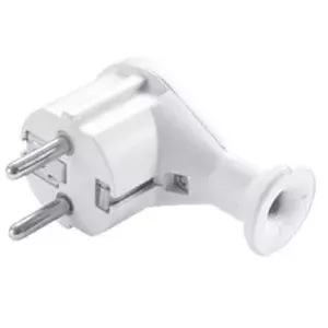 Angle Plug Opal WT-50 2P+Z 16A White — angled mains plug with earth