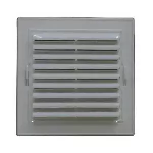 Пластиковая косая решётка No name KRA 14*21 SB 14x21 см белая — крышка для дренажа/вентиляции
