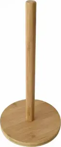Paper Towel Stand KingHoff KH-1688 bamboo vertical holder for kitchen countertop