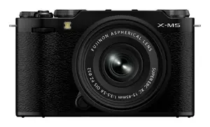 Bezzspoguļu kamera Fujifilm X-M5 Melns komplekts ar XC 15-45mm F3.5-5.6 OIS PZ objektīvu 26.1 MP X-Trans CMOS 4 Sensors 6.2K Video Wi-Fi Skārienekrāns