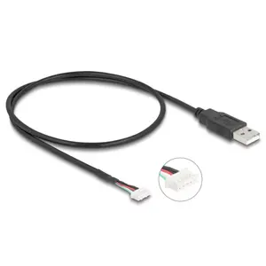 DeLOCK USB Cable USB 2.0 0.6m USB A 5-pin Terminal Block Black