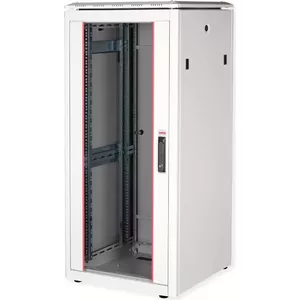 Freestanding rack ROLINE 19-inch Network Cabinet Pro 26 U 600x600 glass door grey