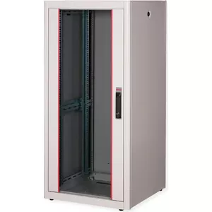 Freestanding rack ROLINE Basic 26U 600x600 glass door grey