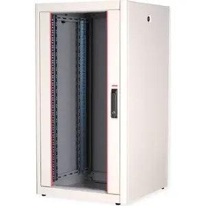 Freestanding rack ROLINE 19-inch Basic 22U 600x600 glass door grey