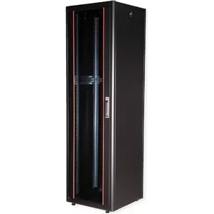 Freestanding rack ROLINE 19-inch network cabinet Basic 42U 600x600 glass door black
