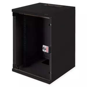 Wall mounted rack ROLINE 10-inch 9U black IP20 20kg