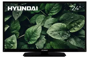 Hyundai HLP24T329 Flat TV with 61 cm 24 inch 1366 x 768 pixels HD resolution DVB-T2 and DVB-C tuner in black