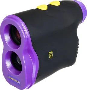 Lāzera tālmērs Ermenrich LR1500 — darbības rādiuss 1500 m, precizitāte ±0,5 m, violets